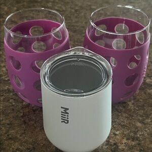 MiiR White and Purple Drinkware Set